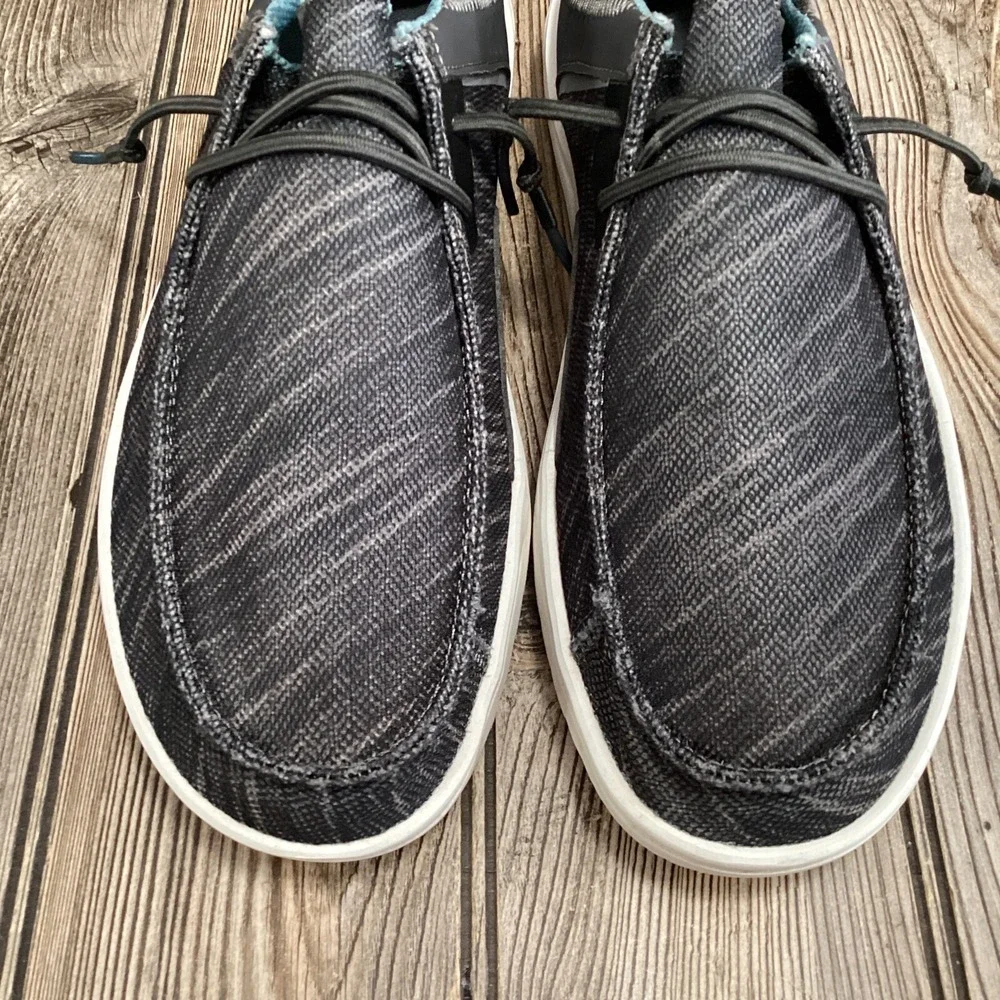 Hey Dude Wally Frontier Lava Stone Blue Gray Slip On Sneakers Men's Size 9 US